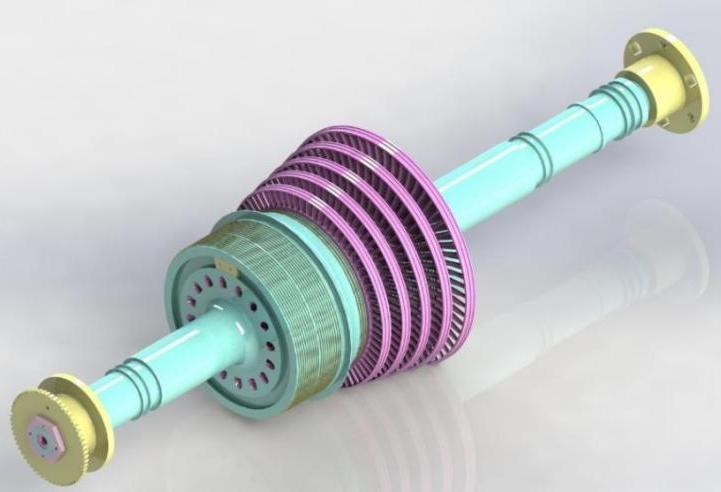 Magnetic levitation ORC turbine rotor